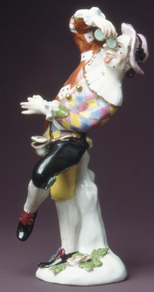 Harlequin with pince-nez, Meissen Manufactory (German, 1710–present), Hard-paste porcelain, German, Meissen 