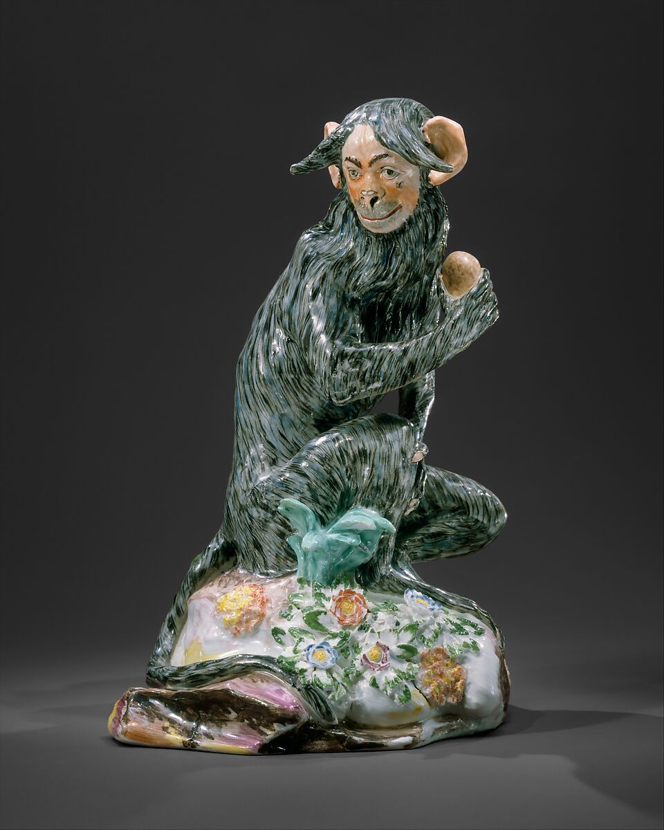 Monkey, Meissen Manufactory (German, 1710–present), Hard-paste porcelain, German, Meissen 