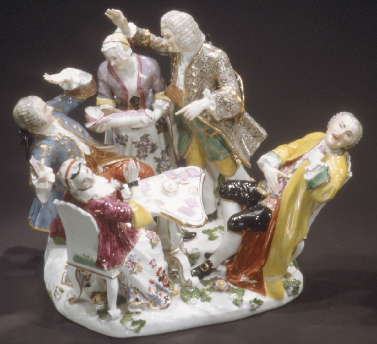 Satirical group, Johann Joachim Kändler (German, Fischbach 1706–1775 Meissen), Hard-paste porcelain, German, Meissen 