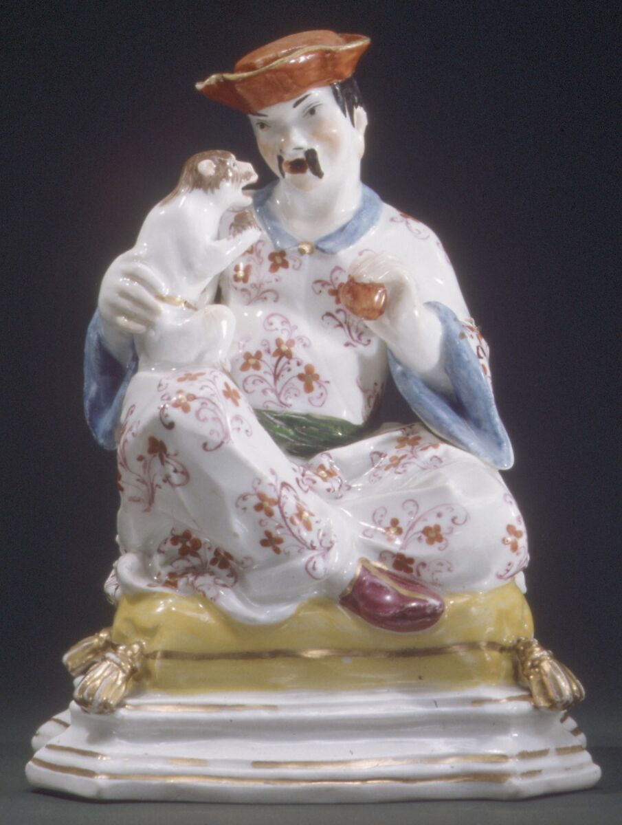 Chinese couple as incense containers, Johann Friedrich Eberlein (German, 1695–1749), Hard-paste porcelain, German, Meissen