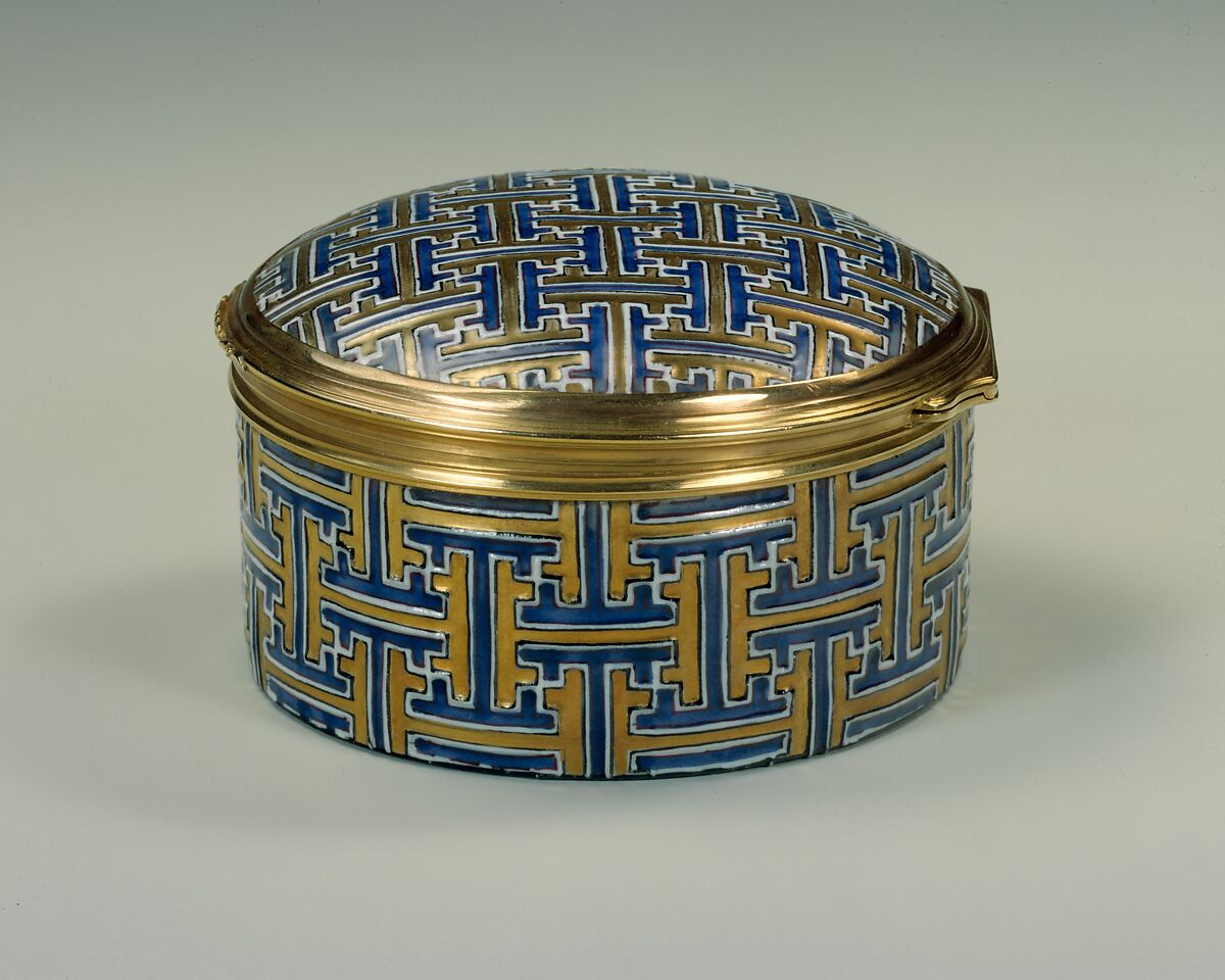 Snuffbox, Hard-paste porcelain, gold, German