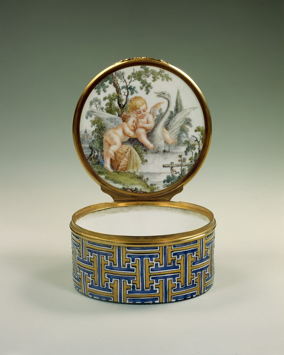 Snuffbox, Hard-paste porcelain, gold, German