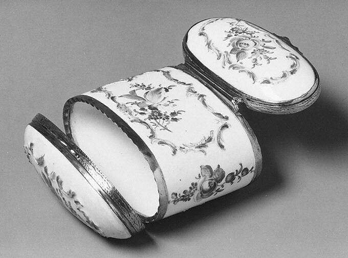 Double snuffbox, Nymphenburg Porcelain Manufactory (German, 1747–present), Hard-paste porcelain, German, Nymphenburg