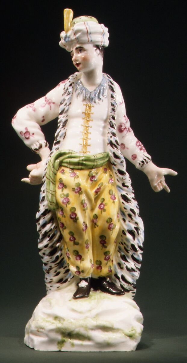 Couple Dressed as Persians, Mennecy, Soft-paste porcelain, French, Mennecy