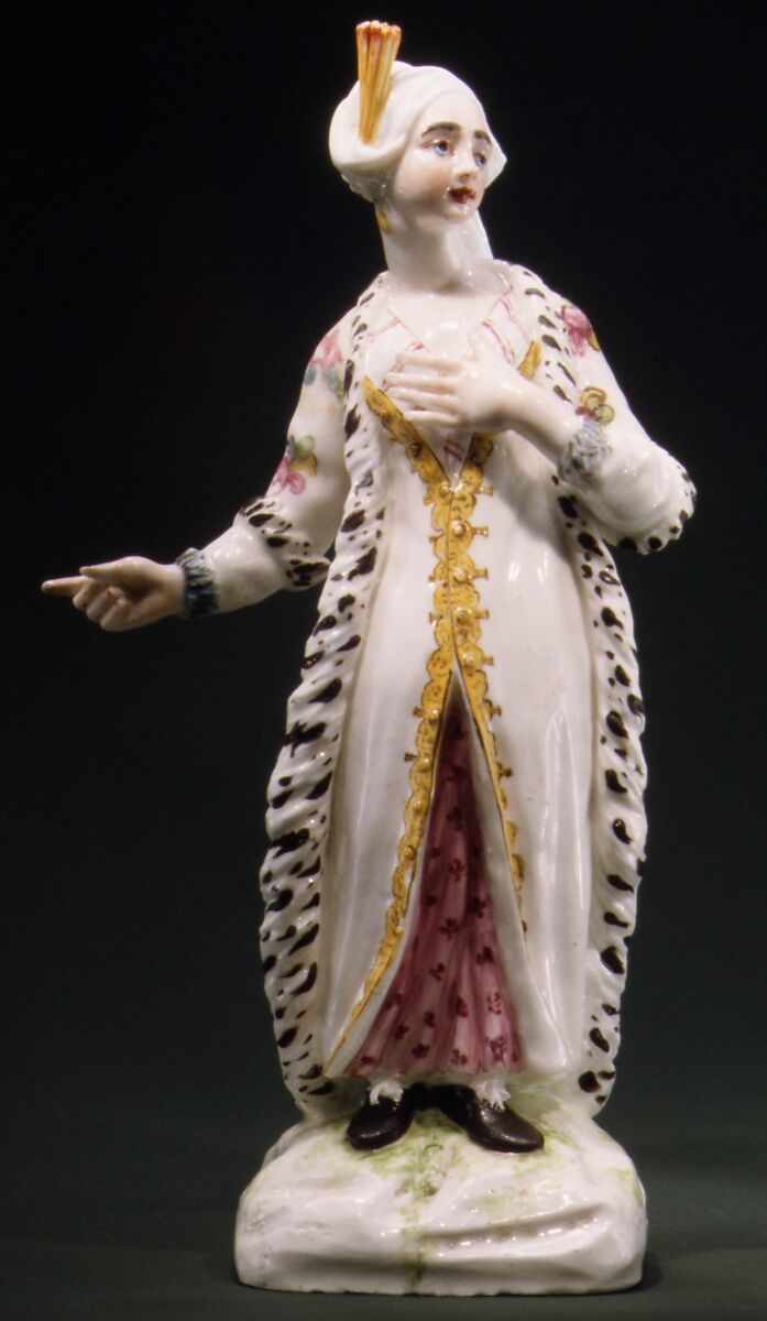 Couple Dressed as Persians, Mennecy, Soft-paste porcelain, French, Mennecy