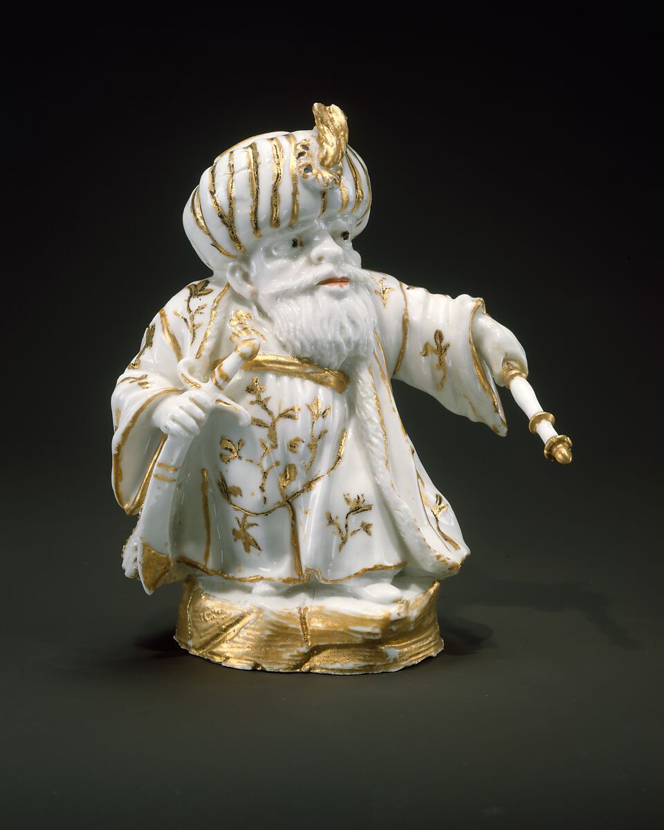 Dwarf as a Turkish Pasha, Possibly Capodimonte Porcelain Manufactory (Italian, 1740/43–1759), Soft-paste porcelain, possibly Italian, Naples 