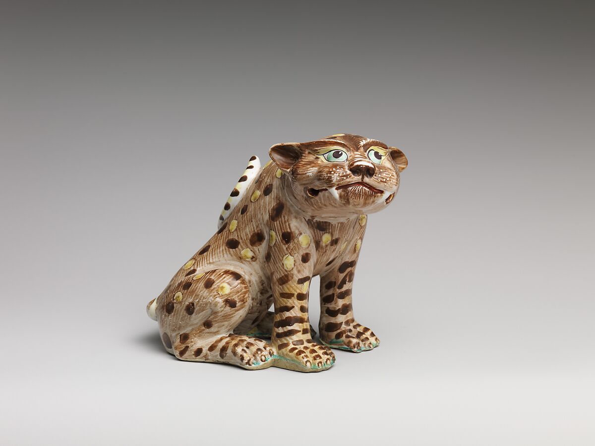 Leopard, Chantilly (French), Soft-paste porcelain, French, Chantilly 