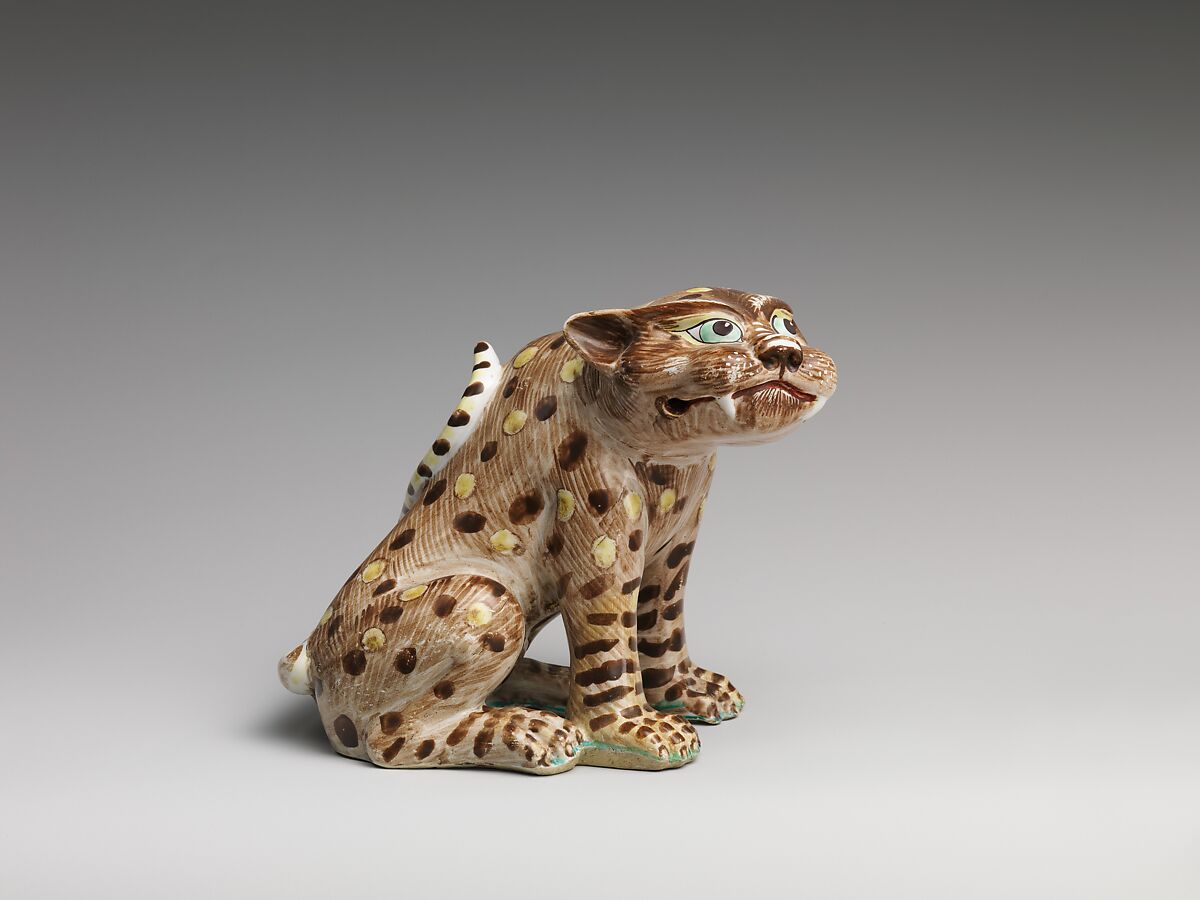 Leopard, Chantilly (French), Soft-paste porcelain, French, Chantilly