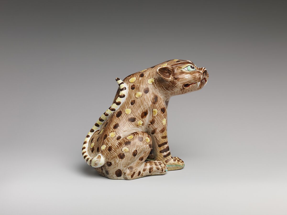 Leopard, Chantilly (French), Soft-paste porcelain, French, Chantilly