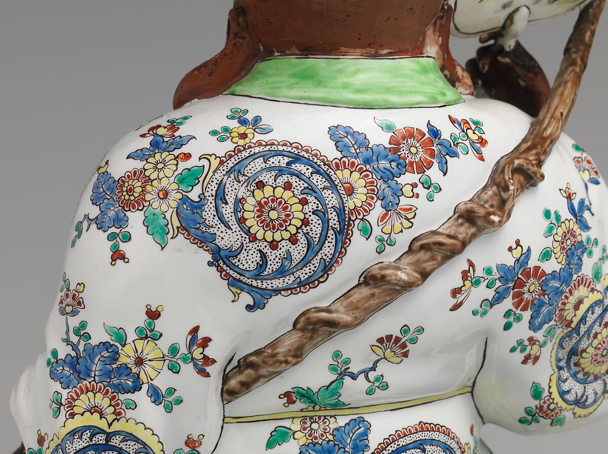 Shoulao, Chantilly (French), Tin-glazed soft-paste porcelain decorataed in polychrome enamels, French, Chantilly