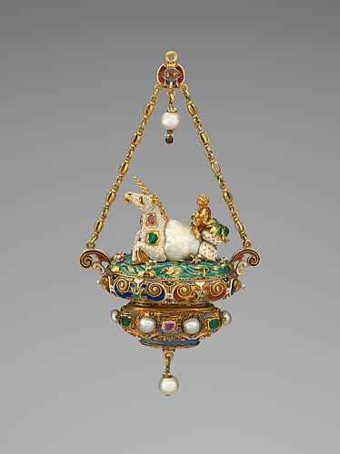 Pendant with a Triton Riding a Unicorn-like Sea Creature