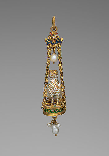 Pendant in the form of a seated cat