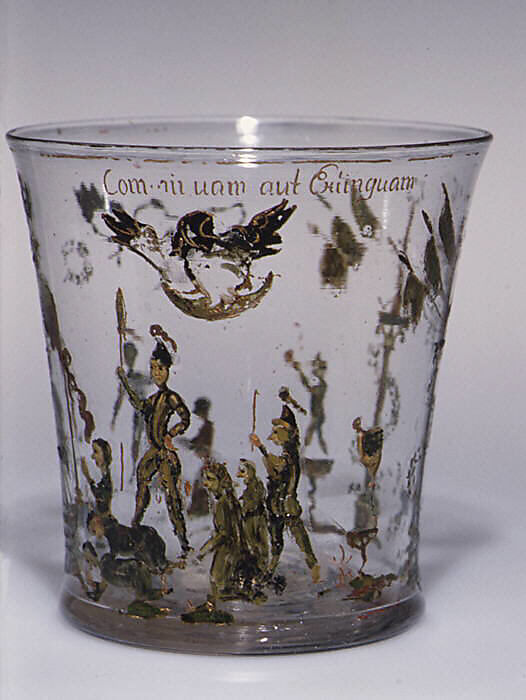 Beaker, Glass, German, Augsburg