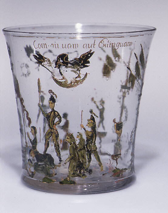 Beaker, Glass, German, Augsburg