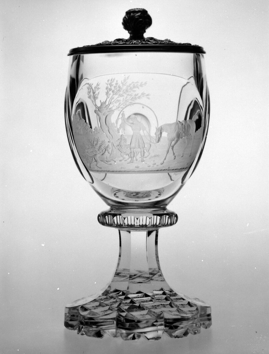 Goblet, Dominik Bimann (Bohemian, Harrachsdorf 1800–1857 Eger), Glass, Austrian, probably Vienna