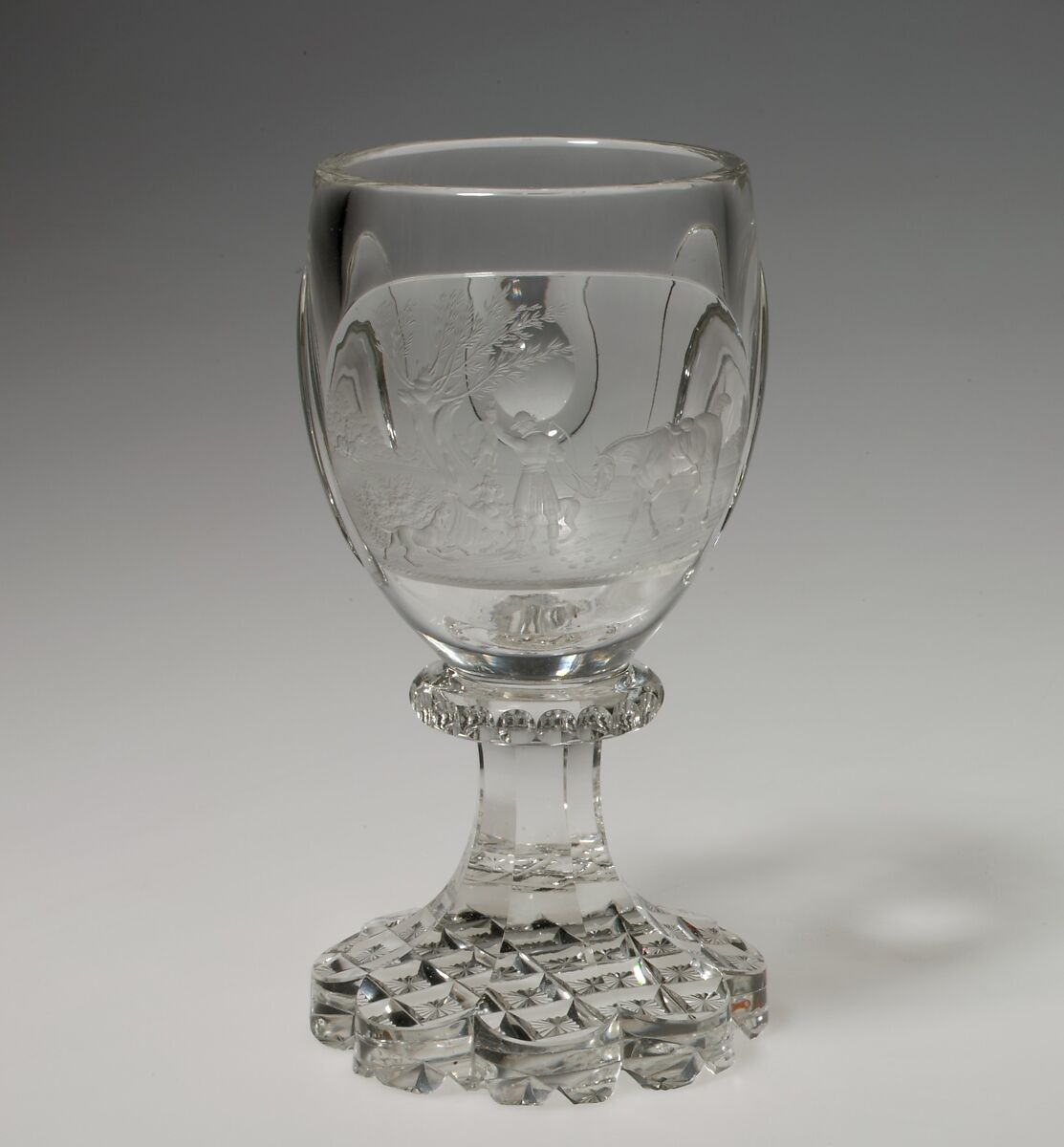 Goblet, Dominik Bimann (Bohemian, Harrachsdorf 1800–1857 Eger), Glass, Austrian, probably Vienna 