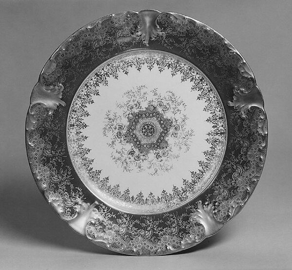 Plate, Gérard, Dufraisseix, Abbot (French, 1899–present), Hard-paste porcelain, French, Limoges 