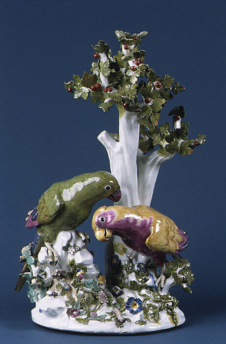 Parrot group, Meissen Manufactory (German, 1710–present), Hard-paste porcelain, German, Meissen 