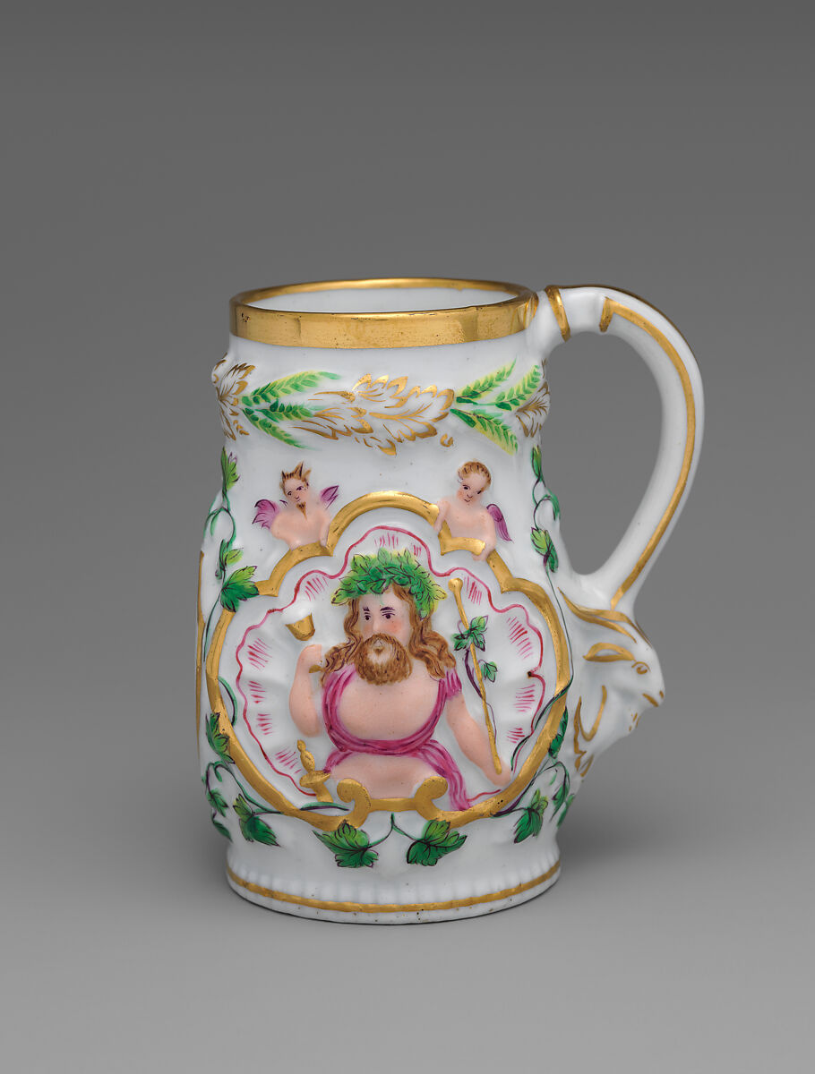 Mug, Union Porcelain Works (1863–1922), Porcelain, American 