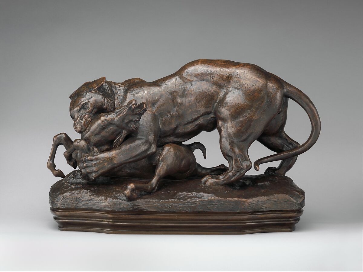 Painted Cast-Metal Tiger circa 1900