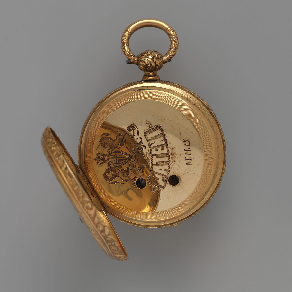 Watch, with a portrait of Alexander II, czar of Russia (r. 1855–81), Case of gold and enamel; jeweled movement, with Chinese duplex escapement, Swiss, probably Fleurier