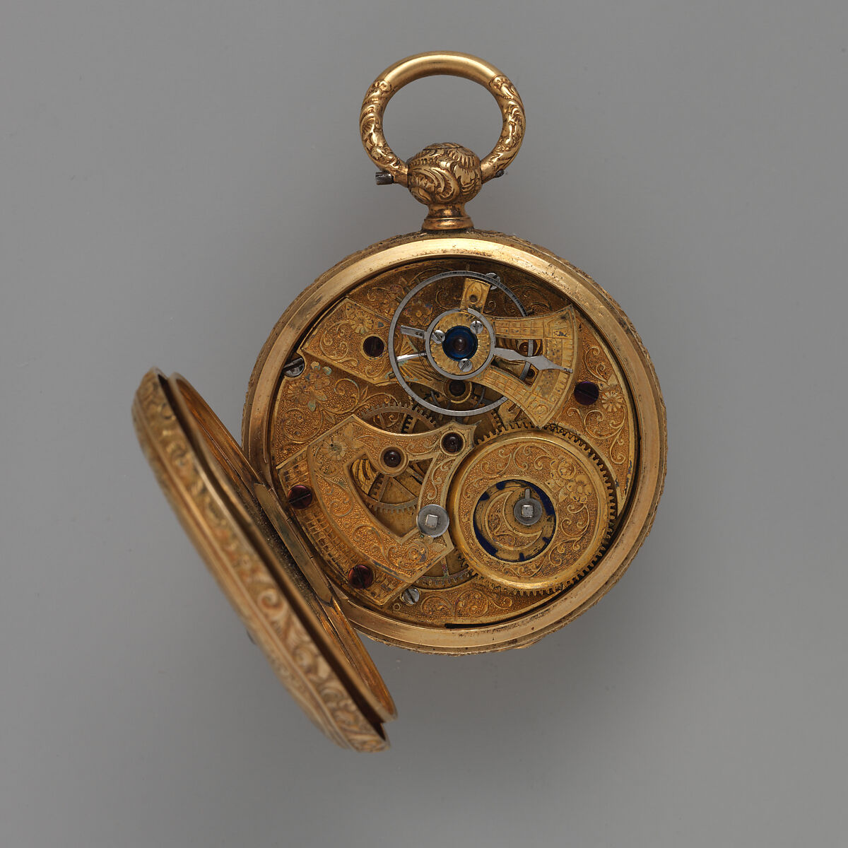 Watch, with a portrait of Alexander II, czar of Russia (r. 1855–81), Case of gold and enamel; jeweled movement, with Chinese duplex escapement, Swiss, probably Fleurier