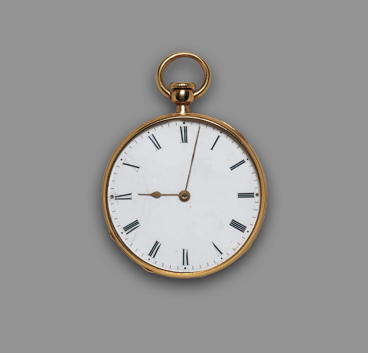 Pocket chronometer, Watchmaker: François Czapek (Bohemian, 1811–before 1895), Case: partly enameled gold; Dial: white enamel with gold hands; Movement: gilded brass and steel, Swiss, Geneva
