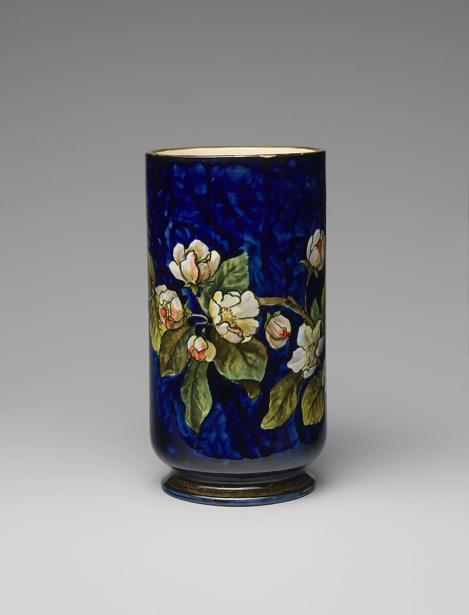 Vase, John Bennett (1840–1907), White earthenware, American