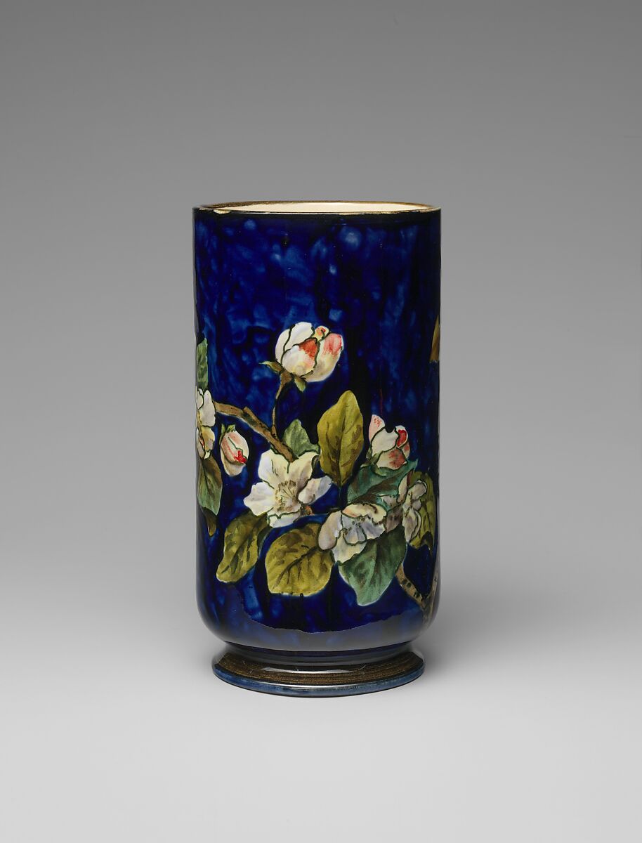 Vase, John Bennett (1840–1907), White earthenware, American 