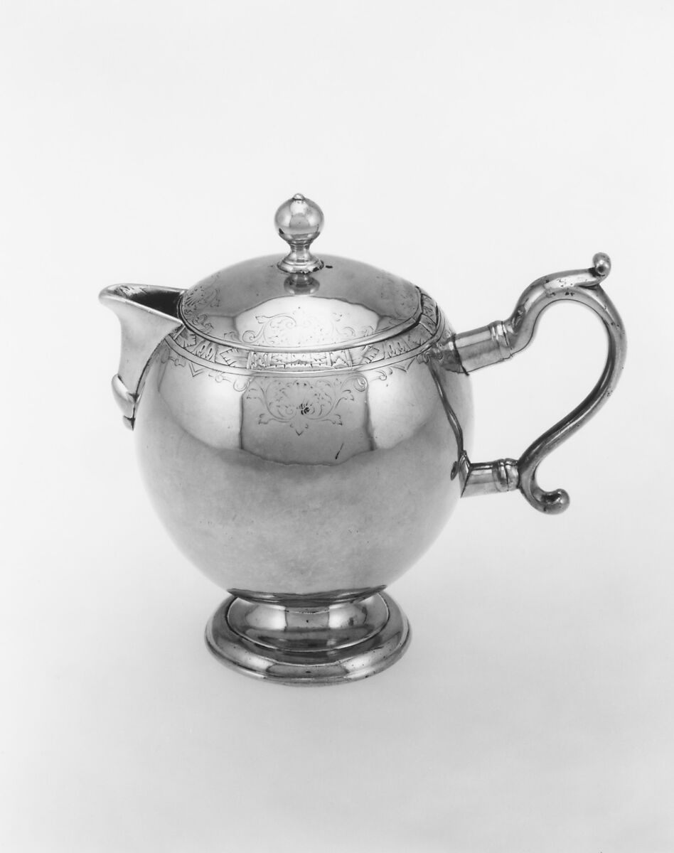 Hot milk jug, James Ker, Silver, Scottish, Edinburgh 