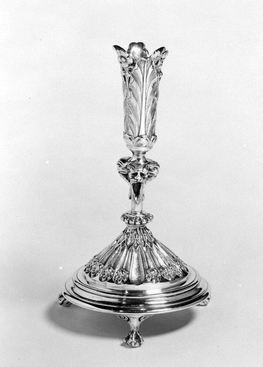 Vase base, James Dixon &amp; Sons (British, founded Sheffield, 1806), Electroplated silver, British, Sheffield 