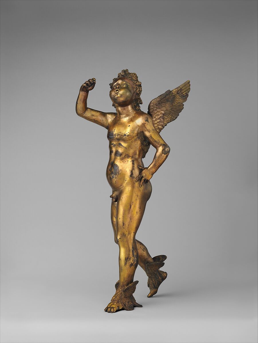 Sprite, Donatello  Italian, High-copper alloy, fire-gilt, brown natural patina where exposed, Italian, Florence