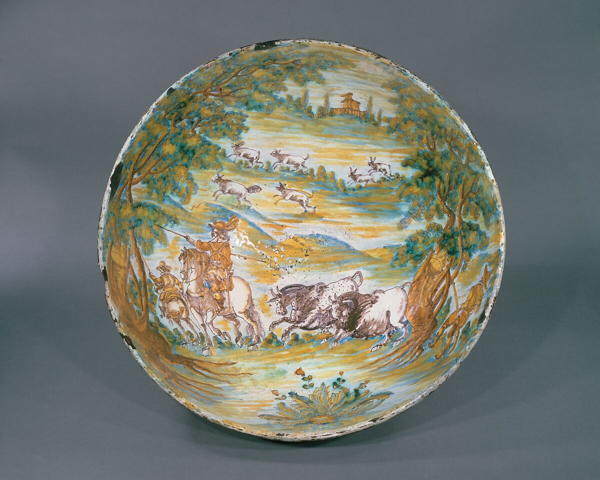 Bowl, Tin-glazed earthenware, Spanish, Talavera de la Reina