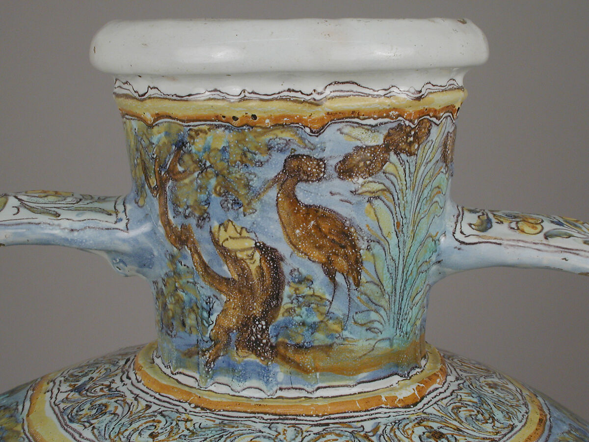 Jar, Tin-glazed earthenware, Spanish, Talavera de la Reina
