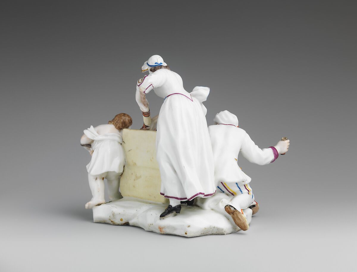 The Mouse Catchers, Capodimonte Porcelain Manufactory (Italian, 1740/43–1759), Soft-paste porcelain, Italian, Naples