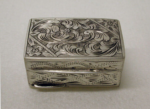 Pill box, Silver, European 