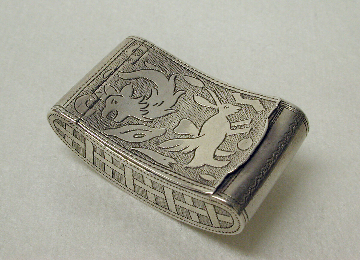 Snuffbox, Joseph Taylor (British, 1767–1827), Silver, British, Birmingham