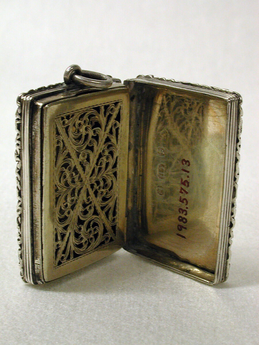 Vinaigrette, John Bettridge (British, active 1817–1834, died 1835), Silver, British, Birmingham