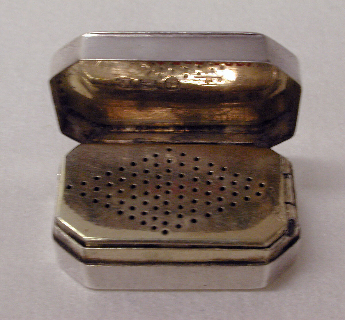 Vinaigrette, possibly Thomas Holland II (British, 1798–1798), Silver, silver gilt, British, London