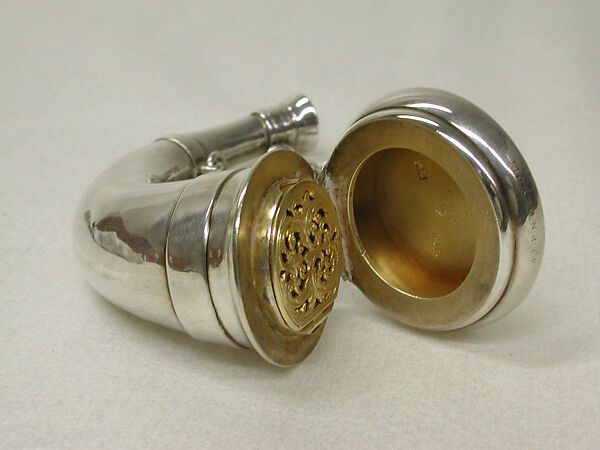 Vinaigrette and scent flask, S. Mordan &amp; Co., England, Silver, British, London
