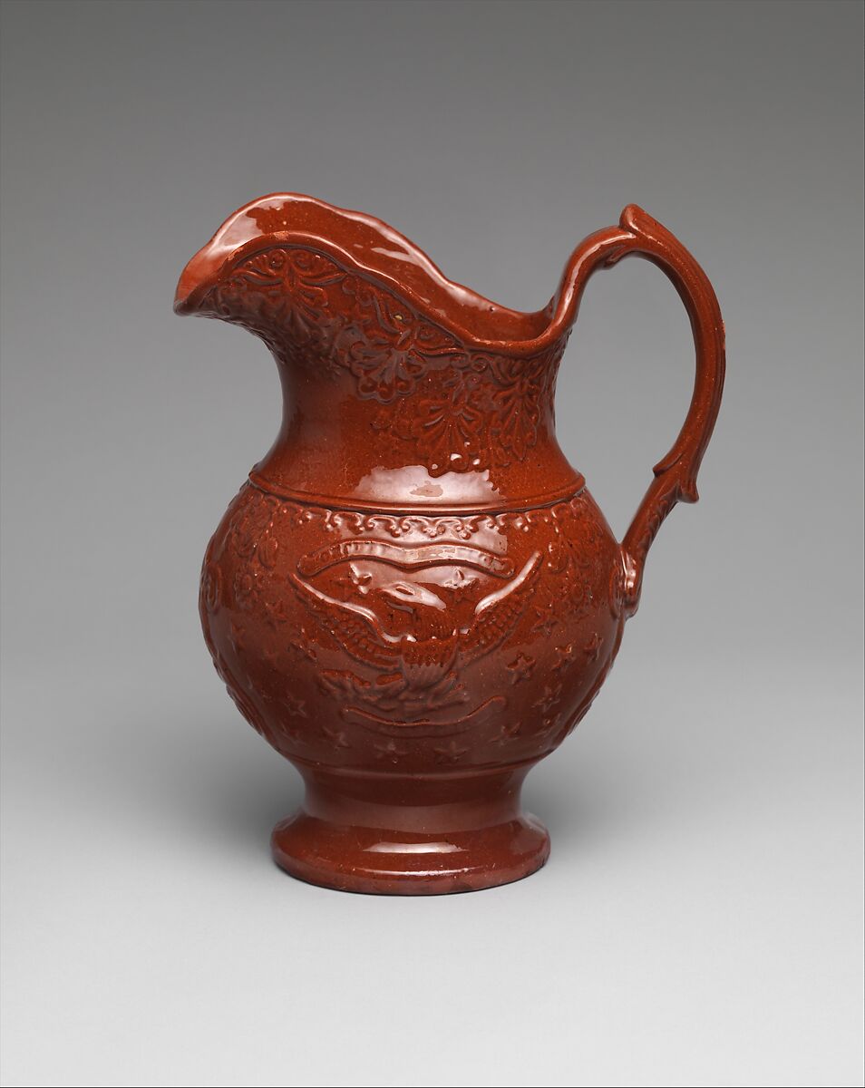 Pitcher, Orcutt &amp; Thompson, Red earthenware, American 