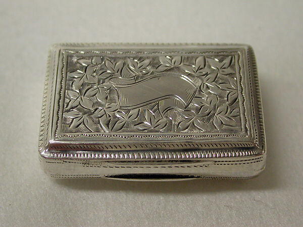 Vinaigrette box, Kenarat Ltd., Silver, British, Birmingham 