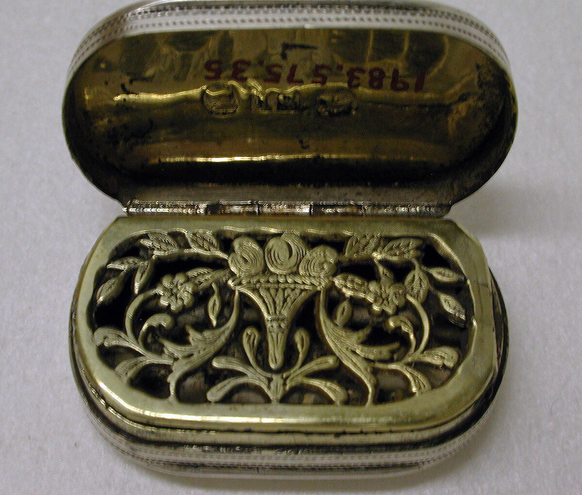 Vinaigrette, John Shaw (British, active 1803–1825), Silver, British, Birmingham