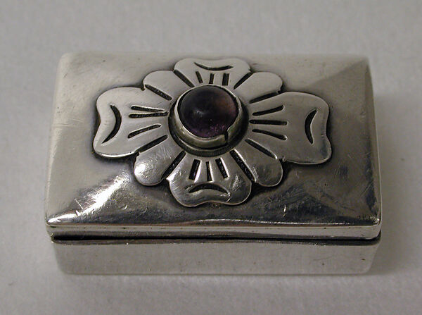 Pill box, Silver, Mexican 