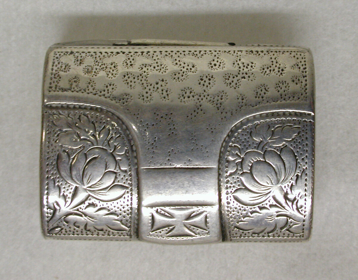 Vinaigrette box, Joseph Taylor, Silver, British, Birmingham 