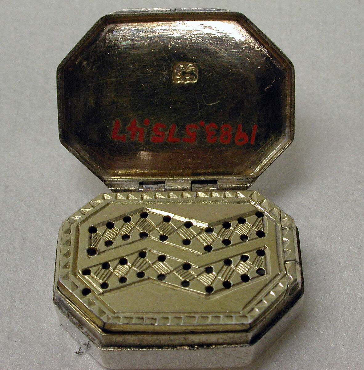 Vinaigrette, William Thompson II (active 1802– after 1818), Silver, British, London