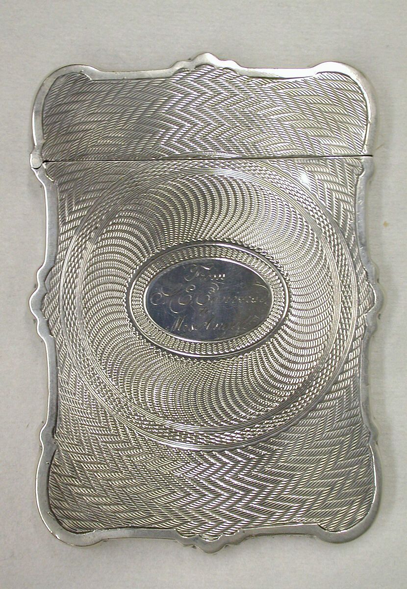 Card case, Albert Coles (ca. 1815–1885), Silver, American, New York 