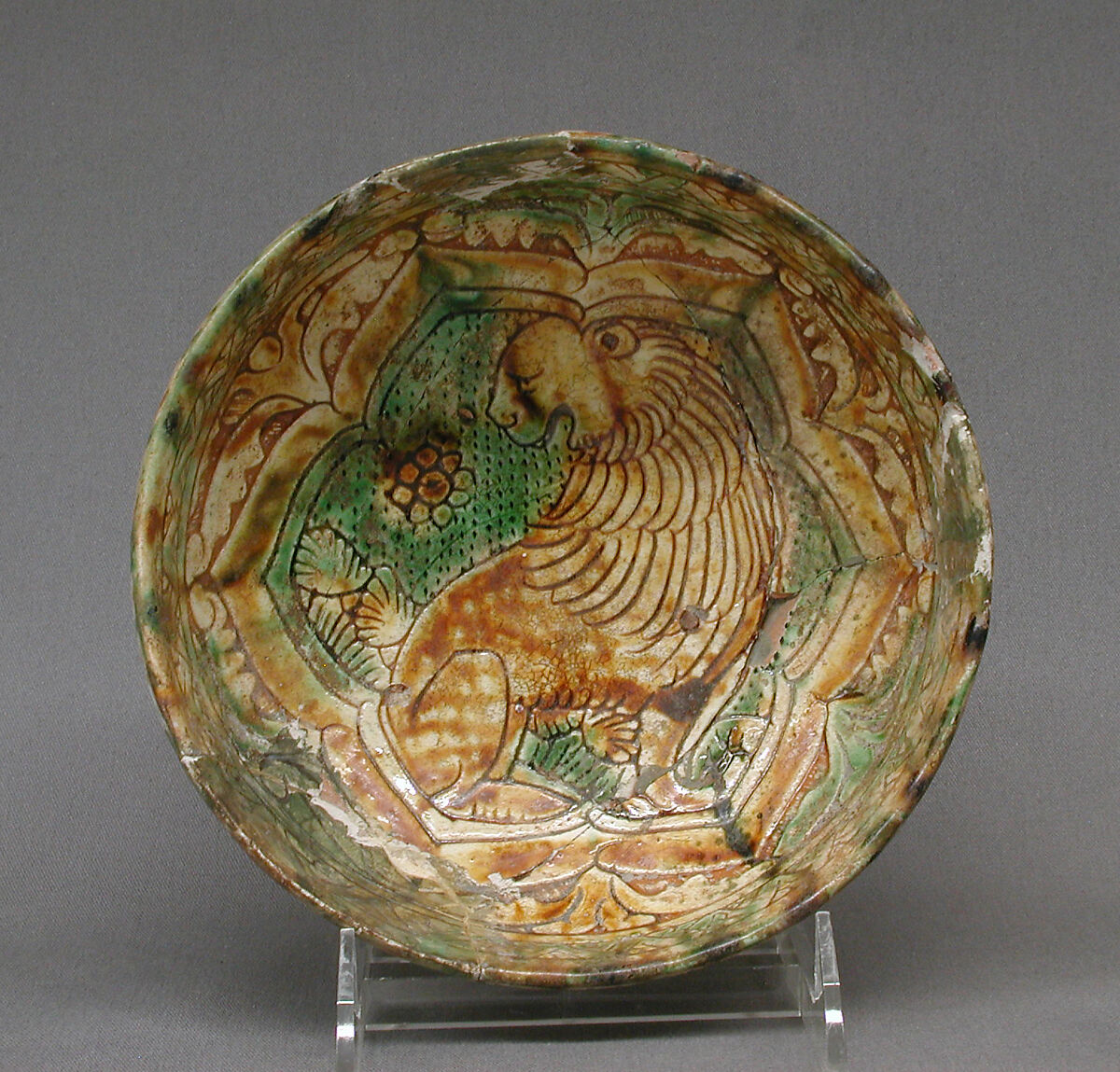 Bowl, Lead-glazed earthenware, Northern Italian