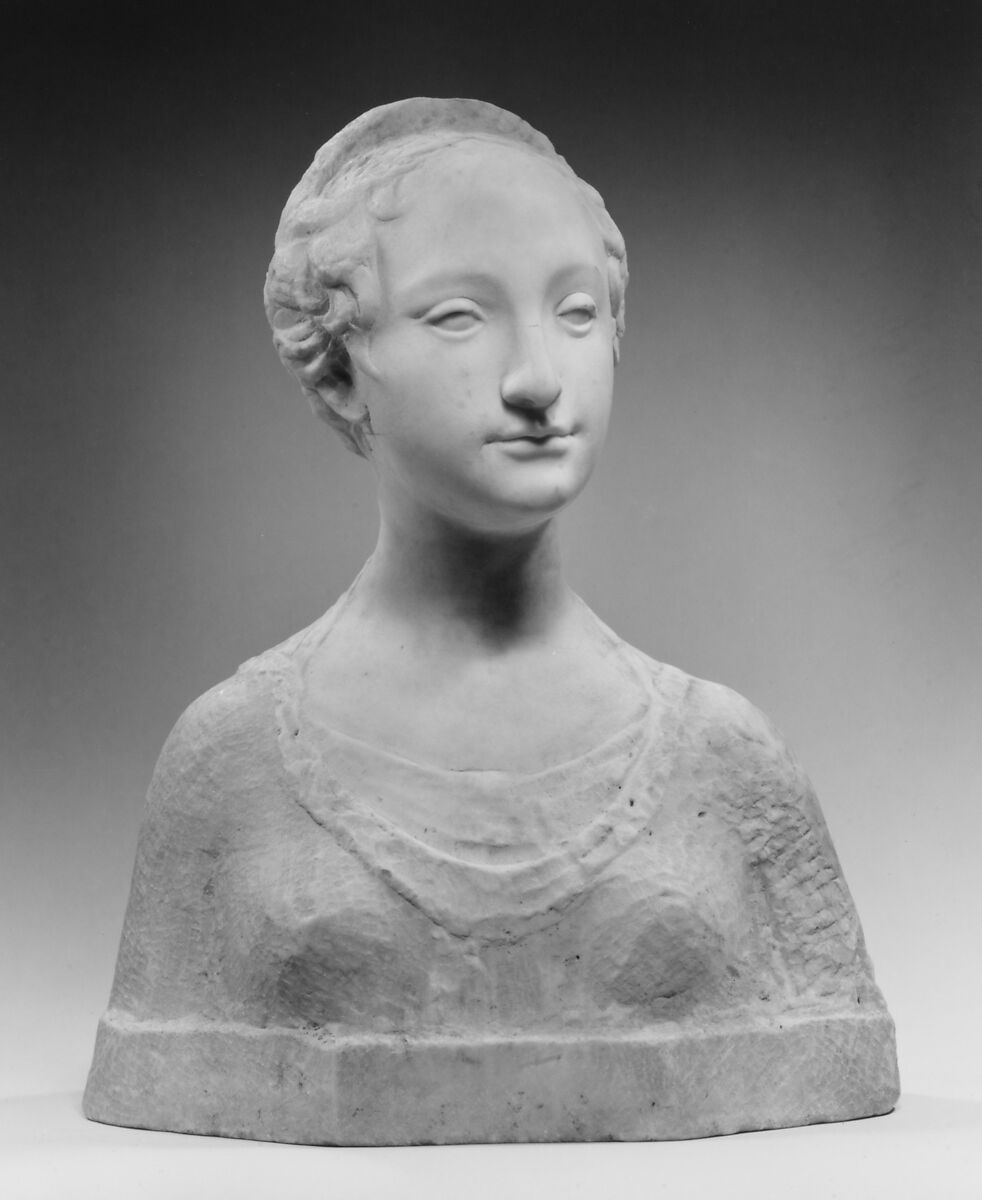 Young woman, Imitator of Mino da Fiesole (Mino di Giovanni) (Italian, Papiano or Montemignaio 1429–1484 Florence), Marble, Italian 
