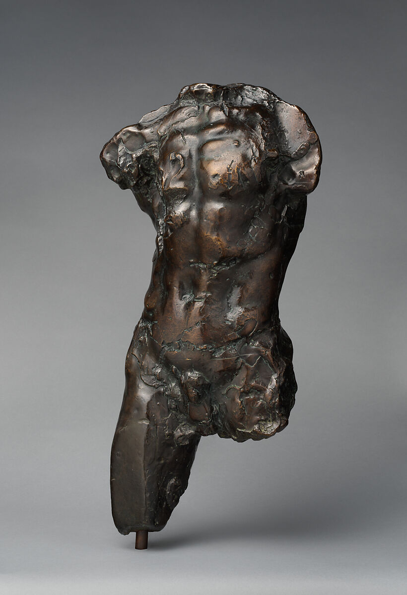 Torso, Auguste Rodin (French, Paris 1840–1917 Meudon), Bronze, marble base, French 